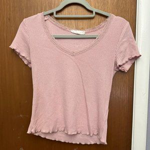 pink crop top